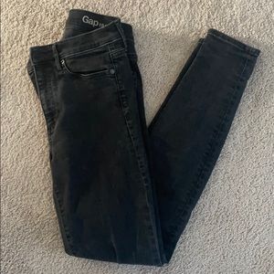 GAP black ripped high rise jeans. Size 28